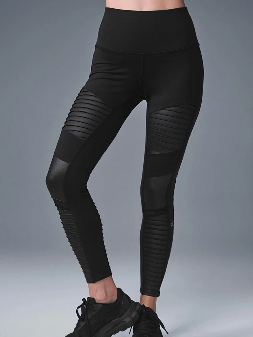 ALO Yoga Black High-Waist Moto Leggings | XS